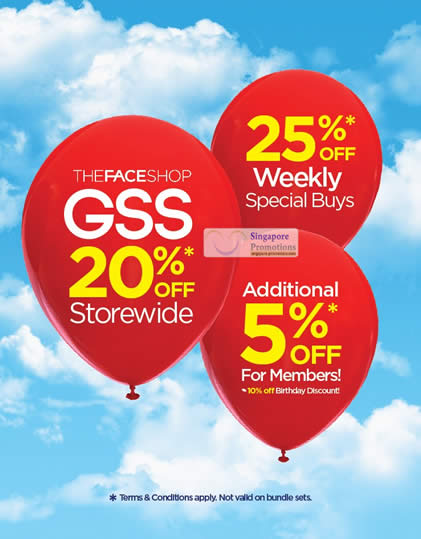 Featured image for The Face Shop 20% Off Storewide GSS Promotion 22 May - 31 Jul 2012