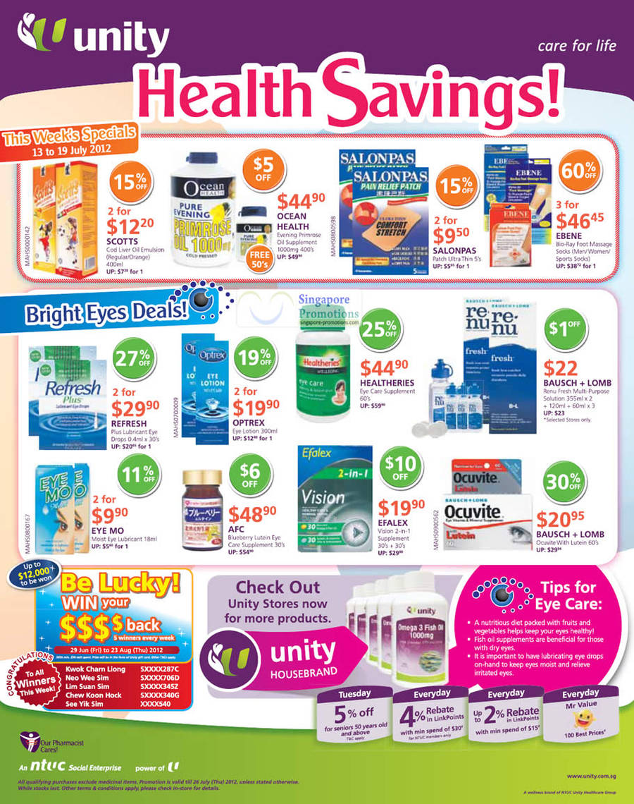 13 Jul 2012 Healtheries, Bausch Lomb, AFC, Refresh, Ocean Helath