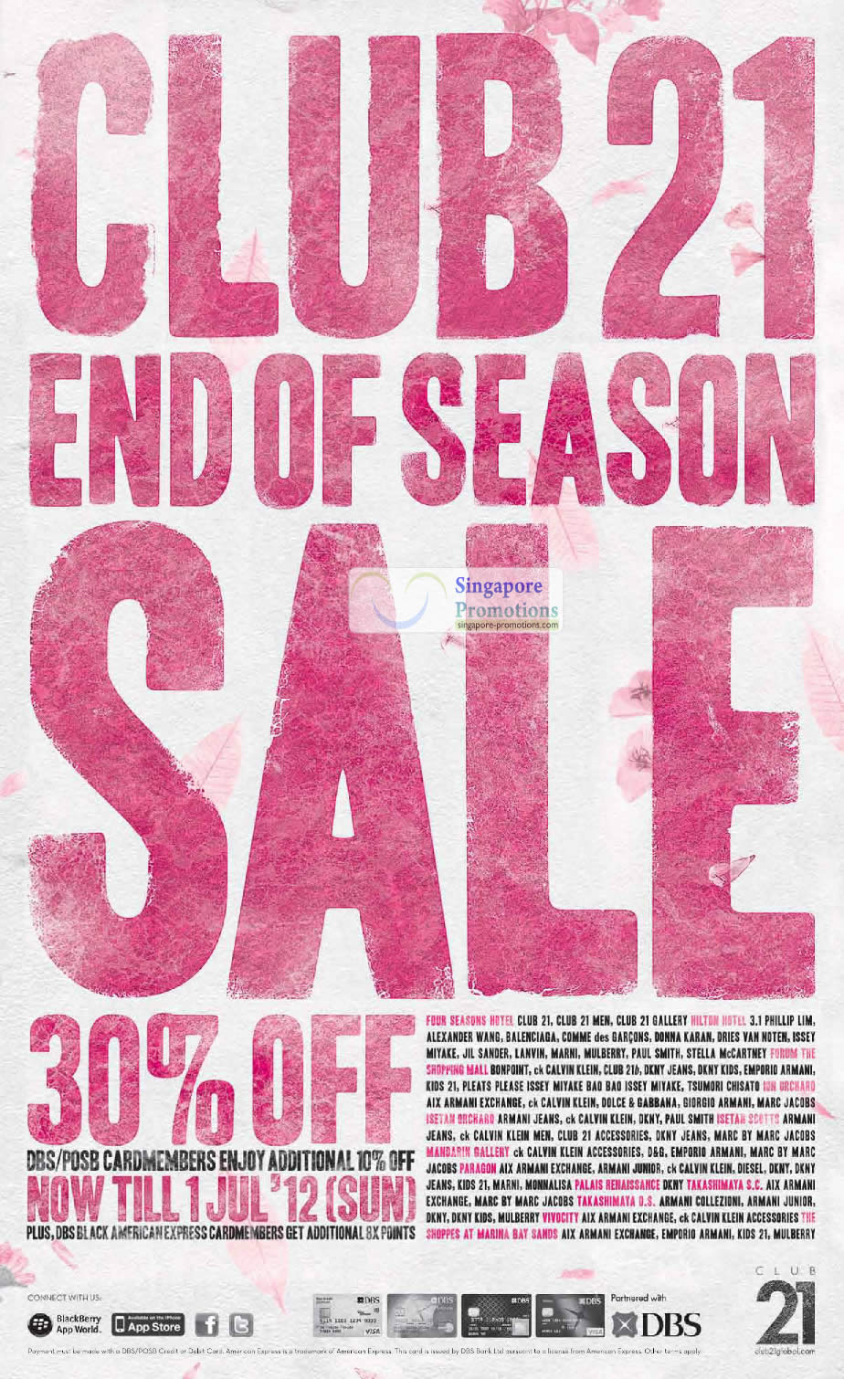 Featured image for Club 21 30% Off End of Season Sale 22 Jun 2012