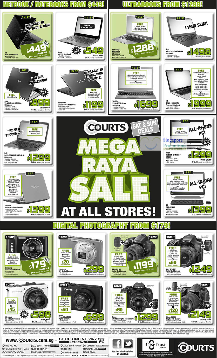 Digital Cameras, Notebooks, Samsung, Acer, HP, Toshiba, Sony, Dell, Panasonic, Nikon, Canon, Olympus