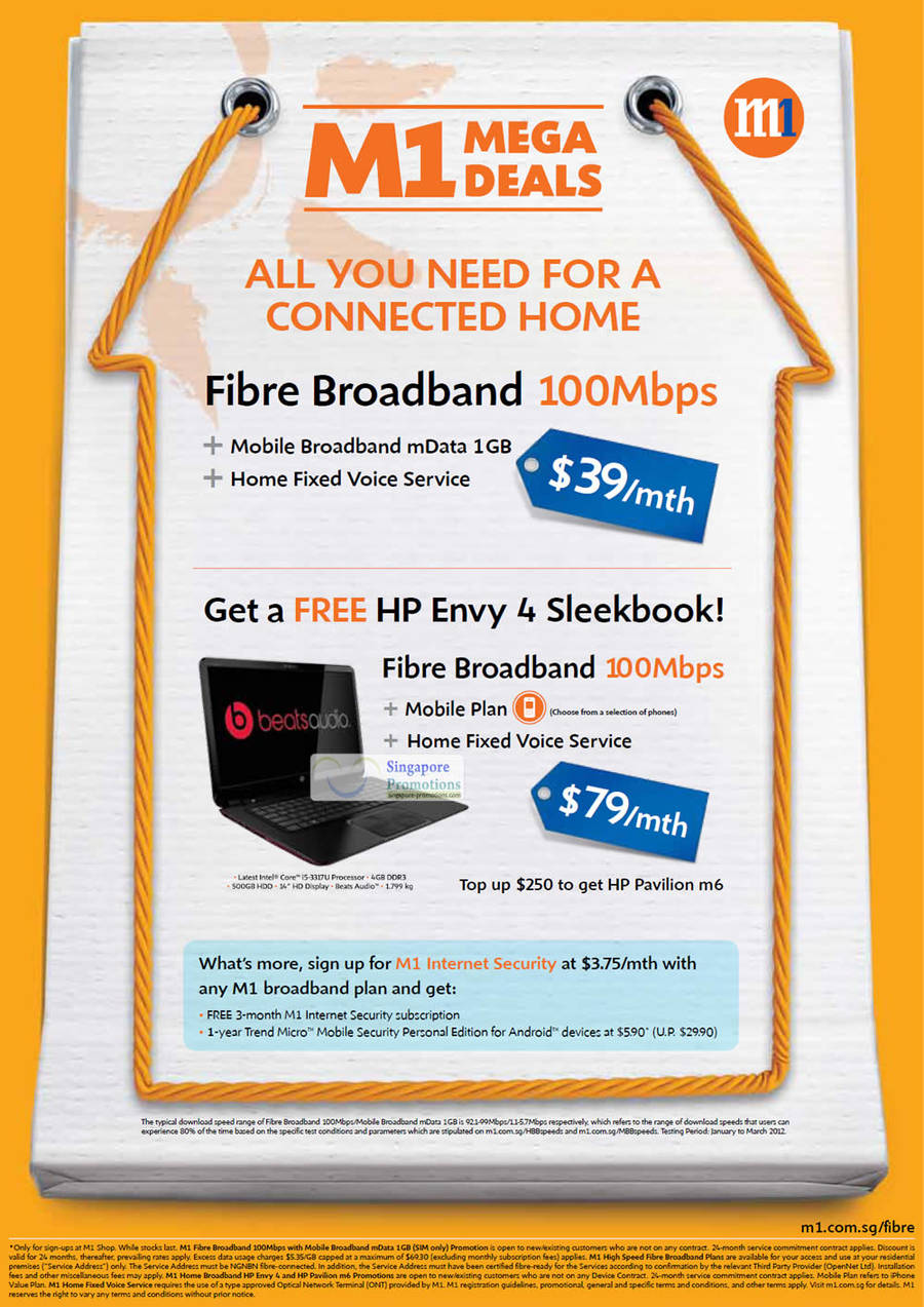 Fibre Broadband 39 Dollar Deal, HP Envy 4 Sleekbook Notebook