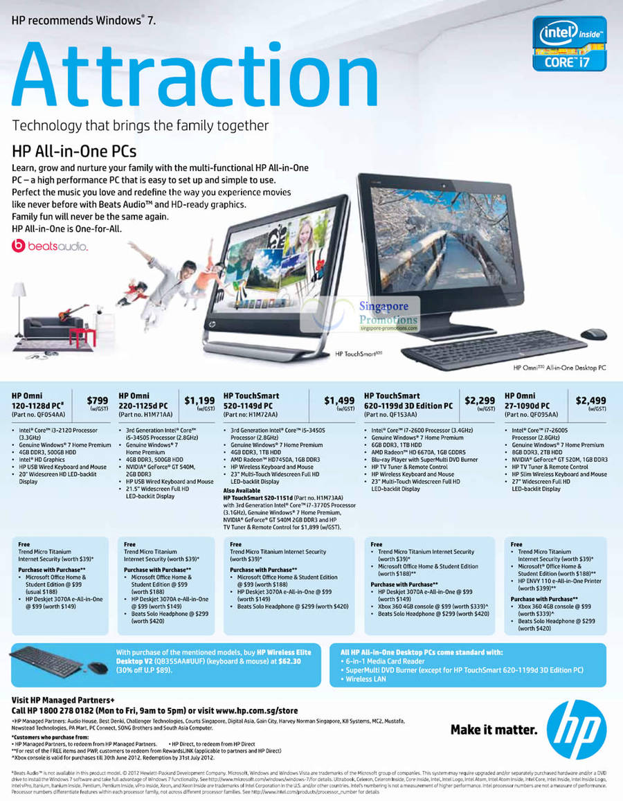 HP Desktop PCs 14 Jun 2012