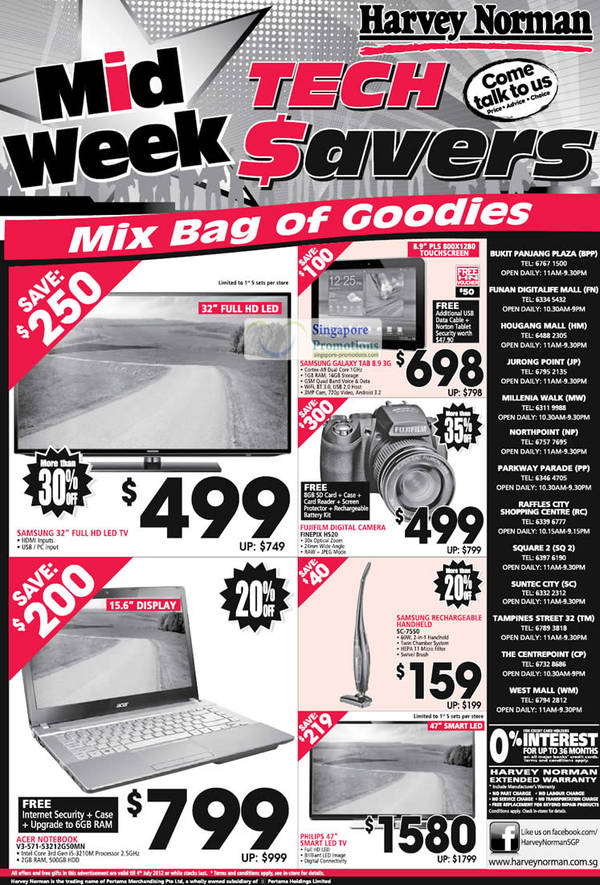 Featured image for Harvey Norman Mid Week Tech Saver Offers 28 Jun – 4 Jul 2012
