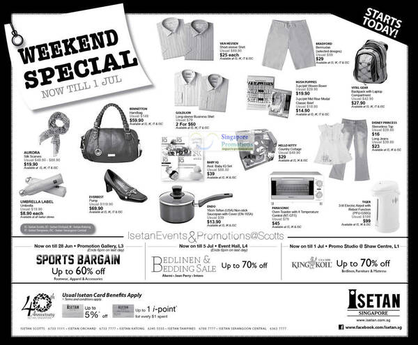 Featured image for Isetan Weekend Special Promotion Offers 26 Jun – 1 Jul 2012