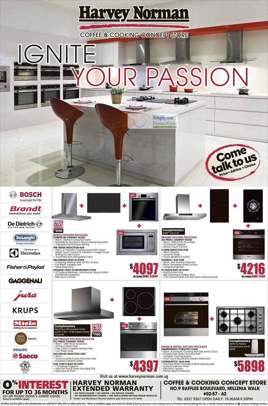 Kitchen Packages, Bosch, Brandt, Fisher Paykel, Electrolux