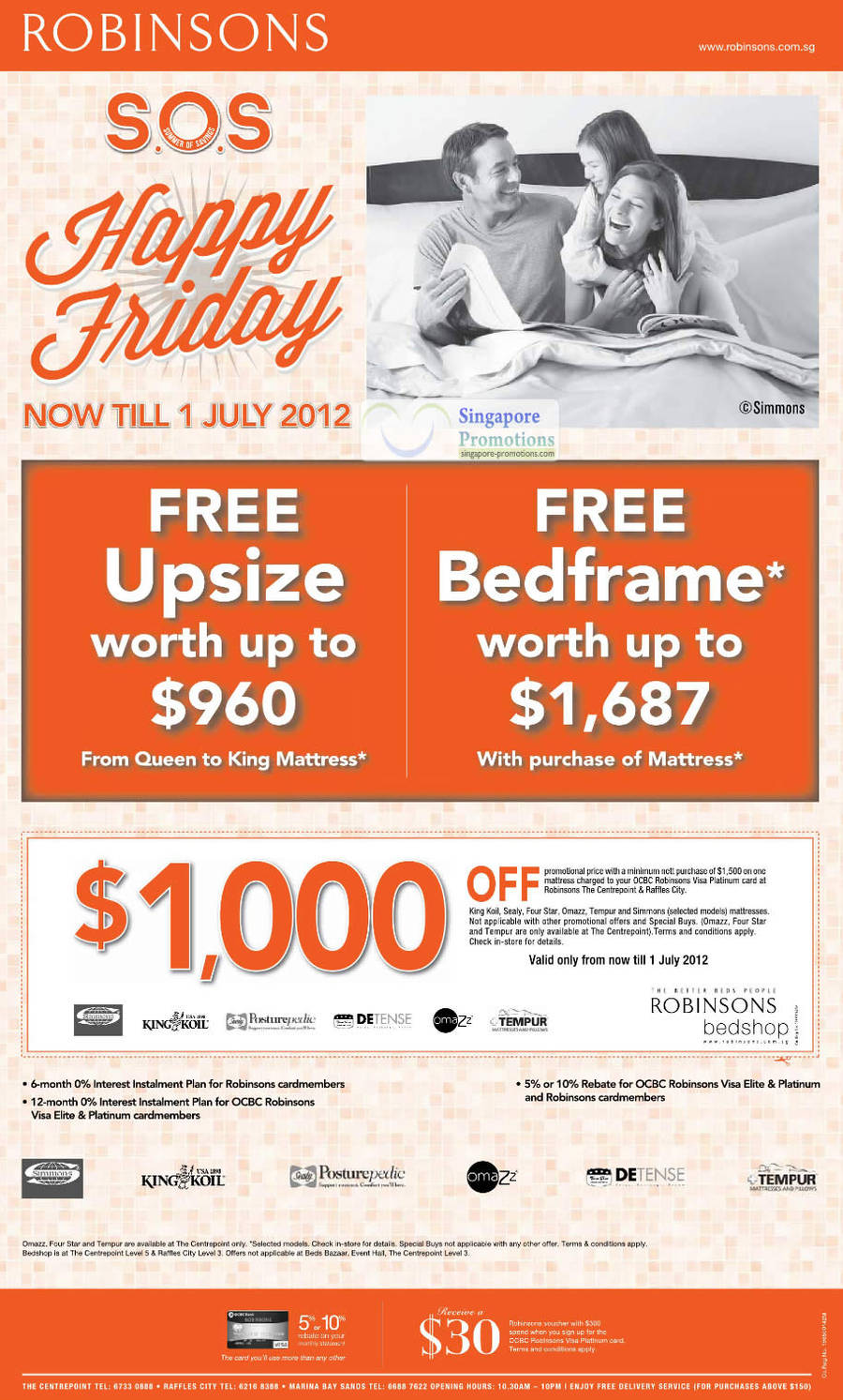 Mattresses Free Upsize, Free Bedframe, 1000 Dollars Off