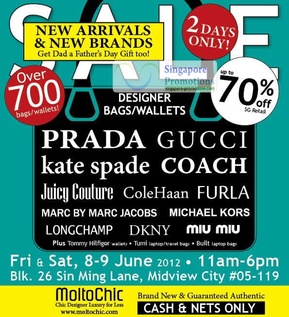 Featured image for (EXPIRED) Moltochic Branded Handbags & Wallets Sale Up To 70% Off @ Midview City 8 – 9 Jun 2012