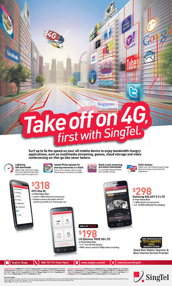 Featured image for (EXPIRED) Singtel 4G Network Smartphones Promotion Offers 6 – 15 Jun 2012