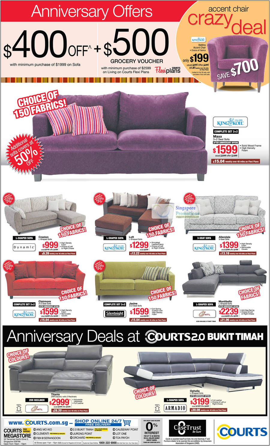 Sofa Sets, KingKoil, Silentnight, HTL, Armadio