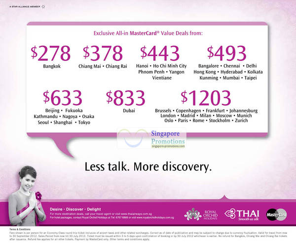 Featured image for (EXPIRED) Thai Airways Exclusive MasterCard Deals 12 Jun – 30 Jul 2012