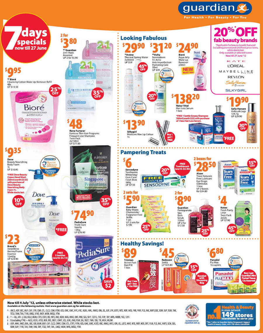 Weekly Deals, Rene Furterer, Pedia Sure, Trimton, Natua Vital