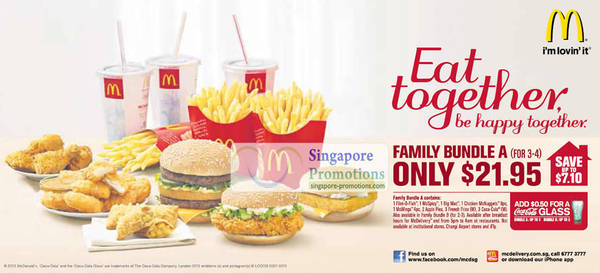 Featured image for McDonald’s Singapore New Family Bundles (Takeaway, Dine-in & McDelivery) 19 Jul 2012