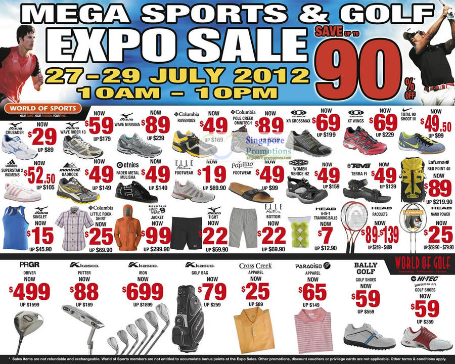 27 Jul Shoes, Shorts, Racquets, Golf Items