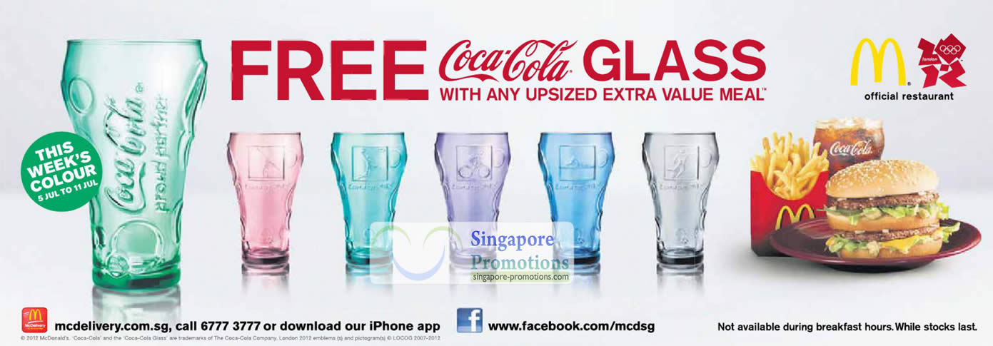 Featured image for McDonald's Singapore FREE Coca-Cola Glass 5 Jul - 15 Aug 2012