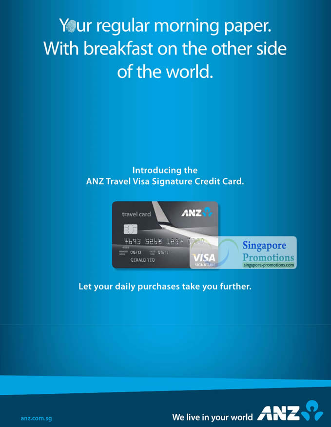 anz travel visa signature credit card