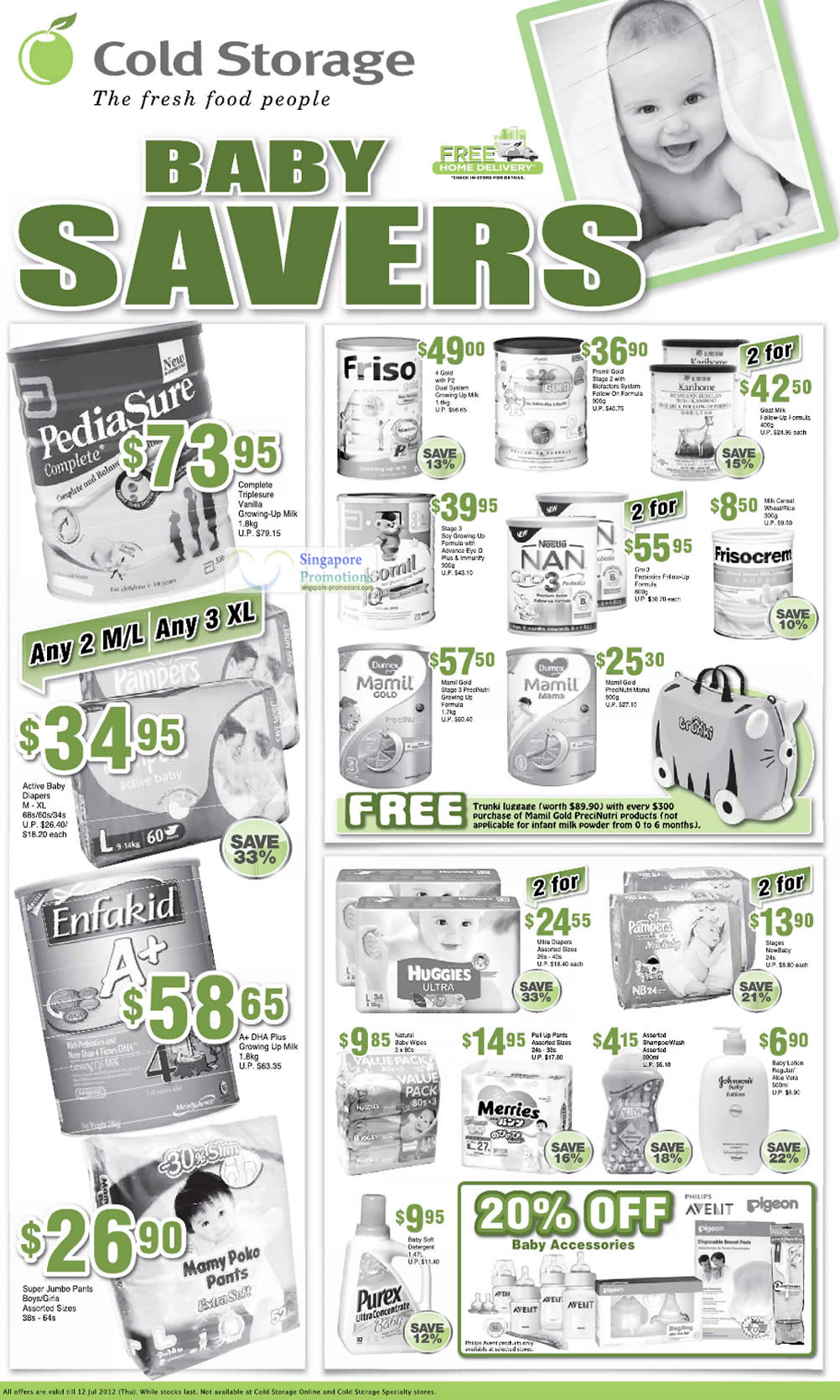 Featured image for Cold Storage Wines & Baby Promotion Offers 6 - 12 Jul 2012