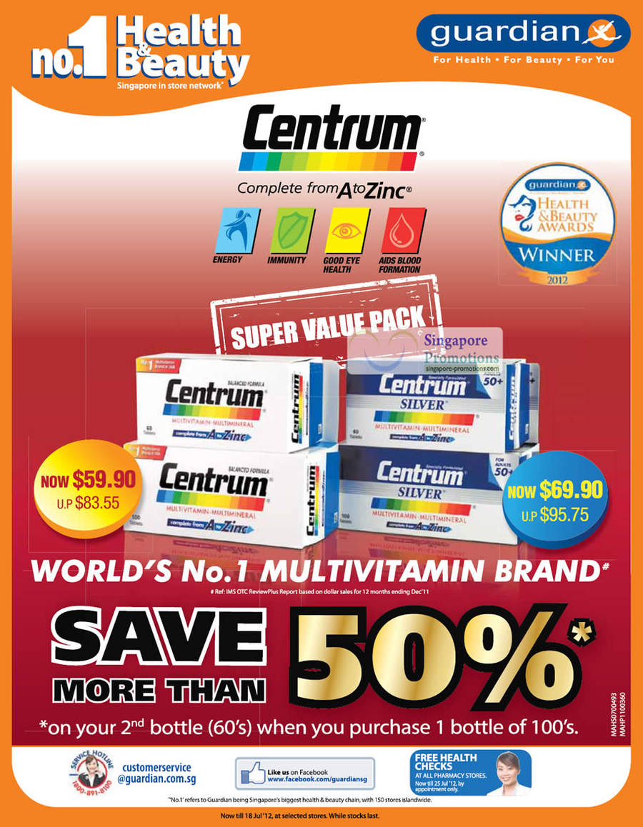 Centrum Multivitamins and Multiminerals, Silver