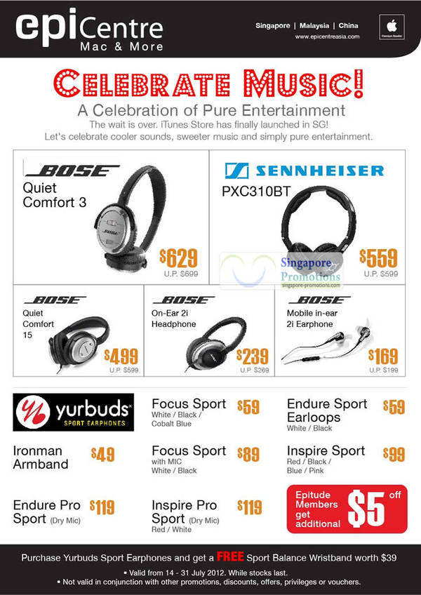 Featured image for (EXPIRED) EpiCentre Headphones & Earphone Offers 14 – 31 Jul 2012