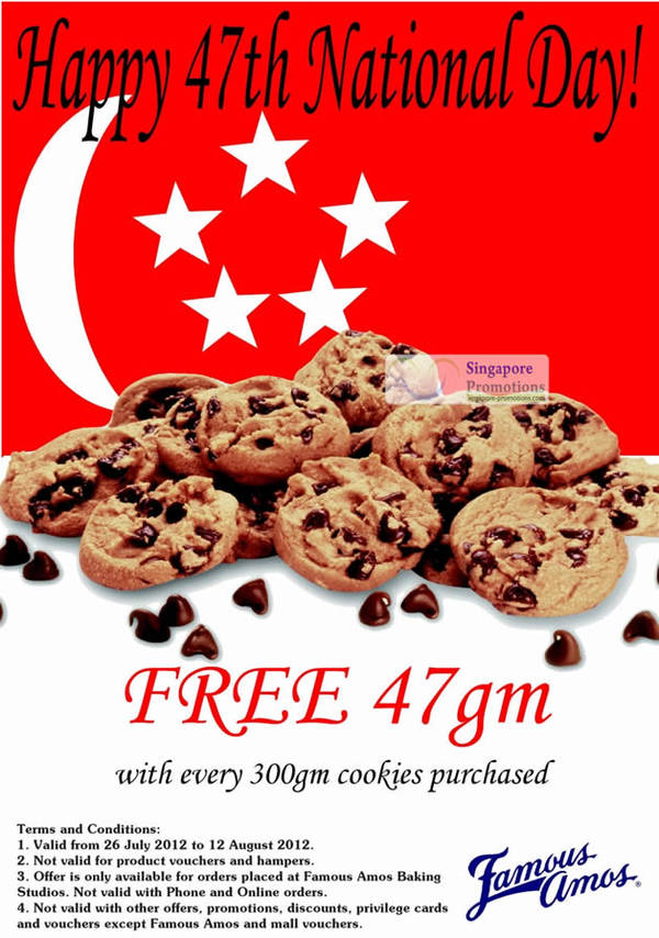 Featured image for Famous Amos Free 47g With Every 300g Cookies Purchase 26 Jul – 12 Aug 2012