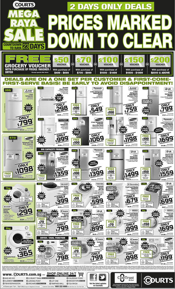 Featured image for Courts Mega Raya Sale Promotion Offers 28 Jul – 3 Aug 2012