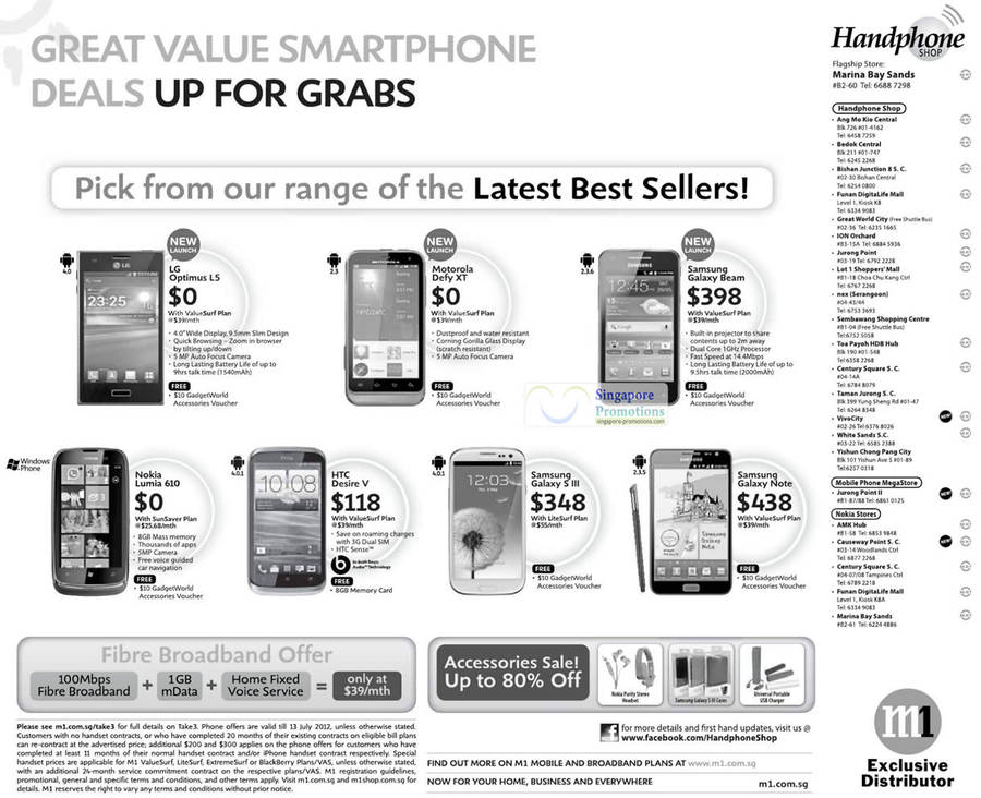 Handphone Shop LG Optimus L5, Motorola Defy XT, Samsung Galaxy Beam, S III, Note, Nokia Lumia 610, HTC Desire V