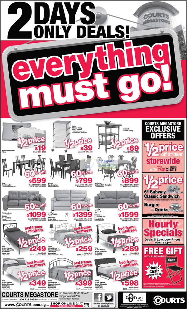 Featured image for Courts Islandwide Clearance Promotion Offers 21 – 27 Jul 2012