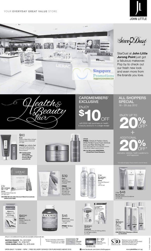 Featured image for (EXPIRED) John Little Health & Beauty Fair Up To 20% Off 19 – 29 Jul 2012