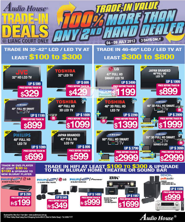Featured image for Audio House Electronics, TV, Digital Cameras, Notebooks & Appliances Offers 6 – 8 Jul 2012