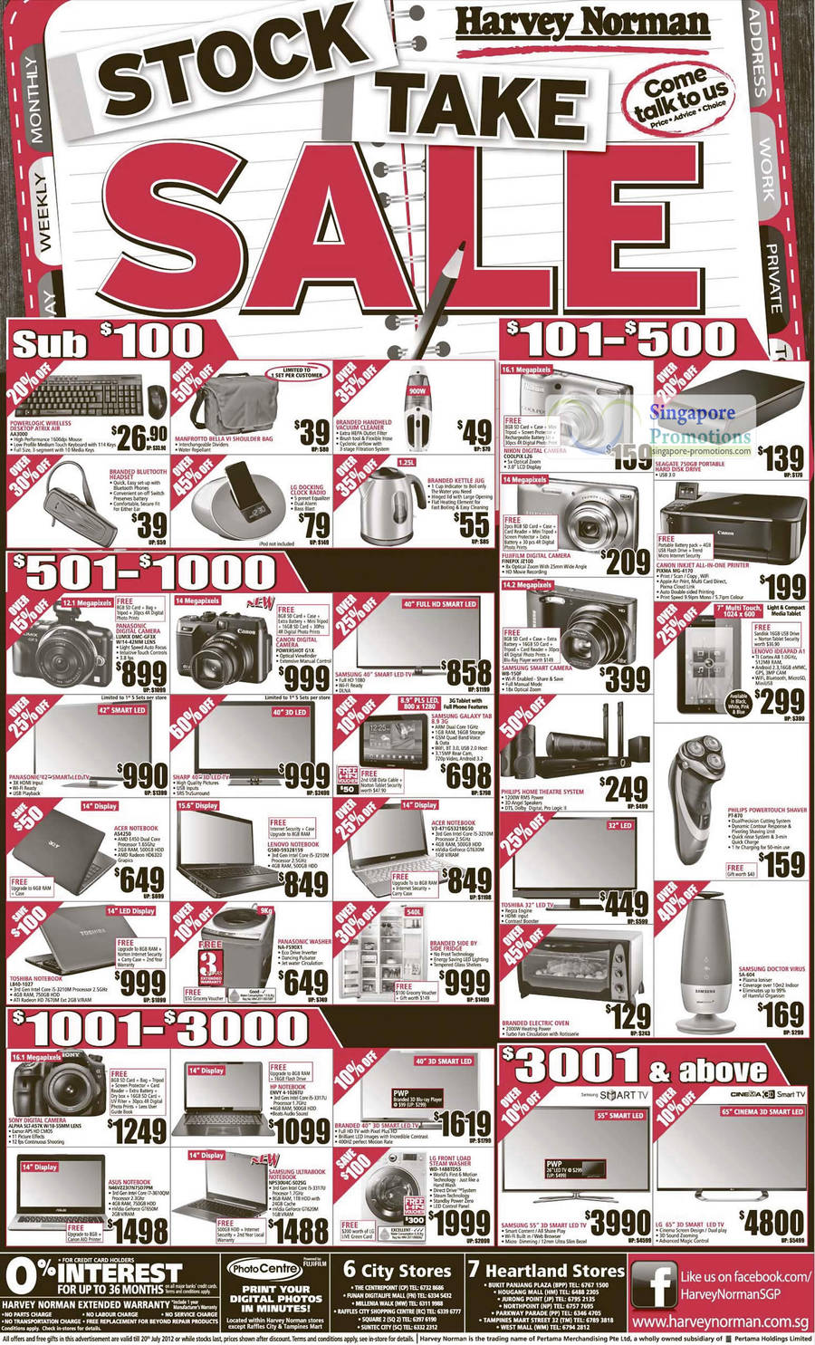 Notebooks, Washer, Digital Cameras, LED TVs, Speaker System, Shaver, Electric Kettle, Keyboard, Dock Phone