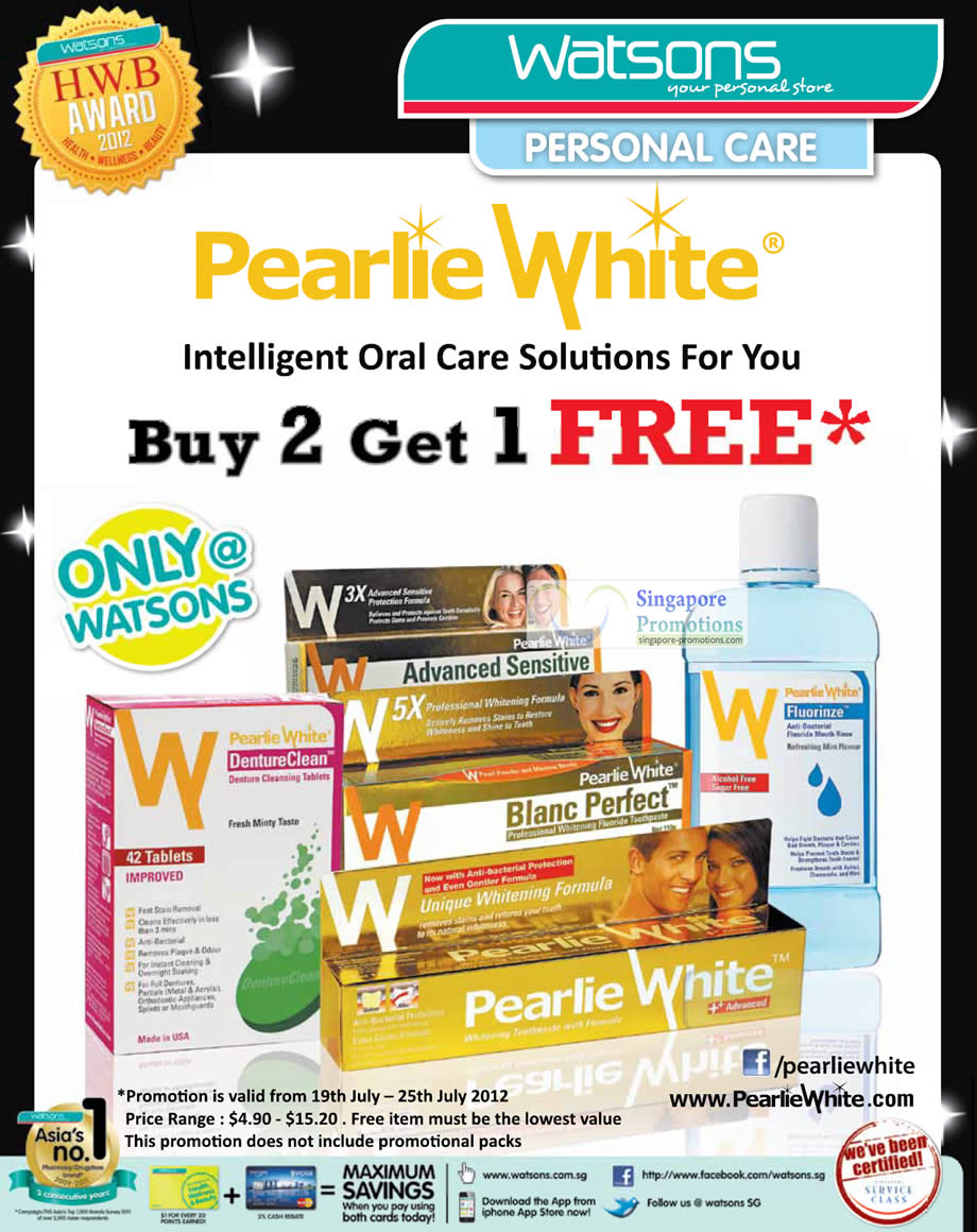 Featured image for Watsons Personal Care, Health, Cosmetics & Beauty Offers 19 - 25 Jul 2012