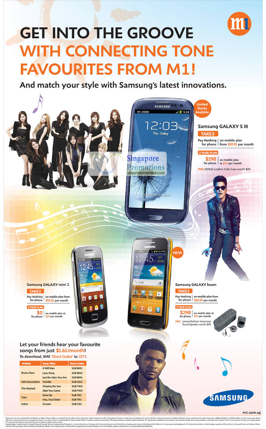 Samsung Galaxy S III, Samsung Galaxy Mini 2, Samsung Galaxy Beam