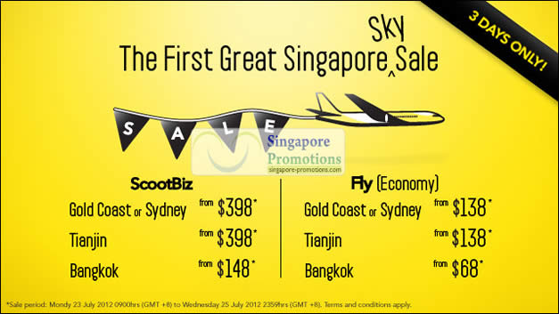 Featured image for Scoot Singapore Great Singapore Sky Sale 23 - 29 Jul 2012