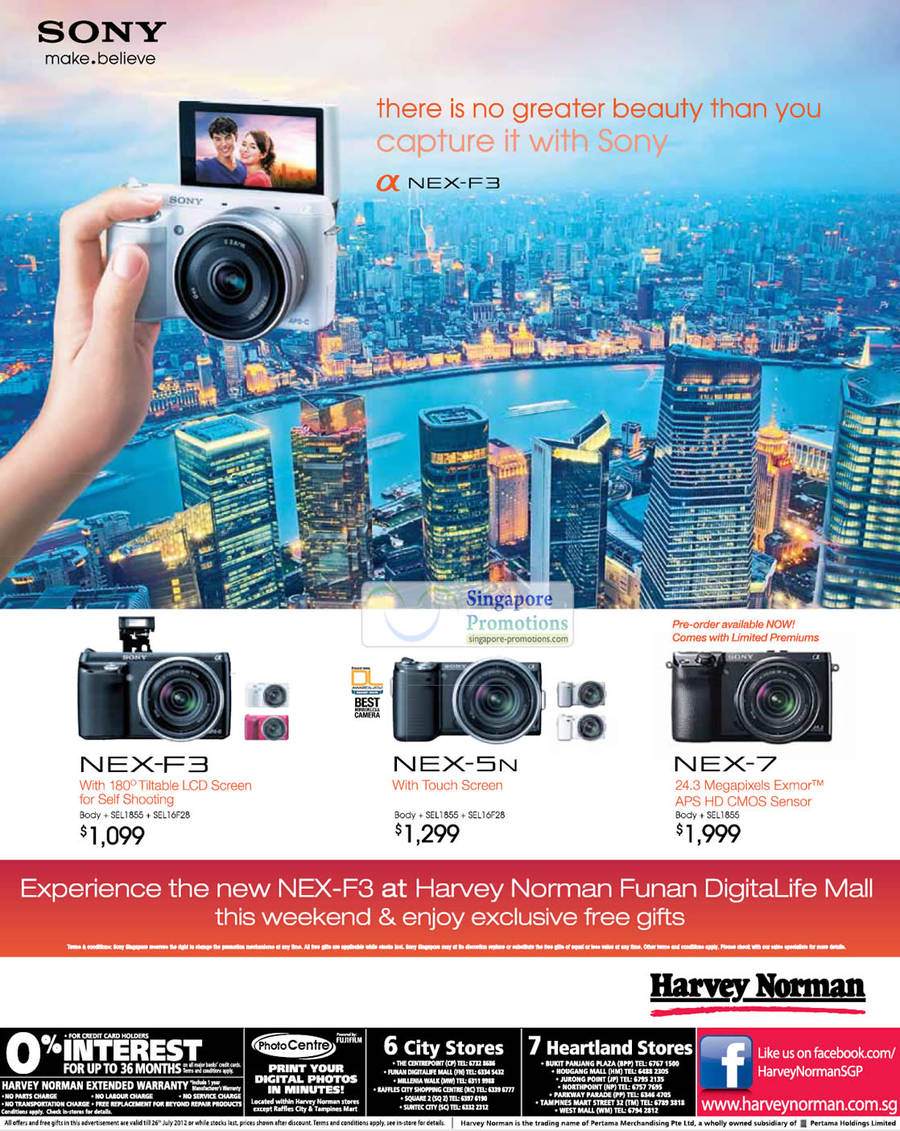 Sony Digital Cameras, Nex-F3, Nex-5N, Nex-7 » Harvey Norman Digital ...