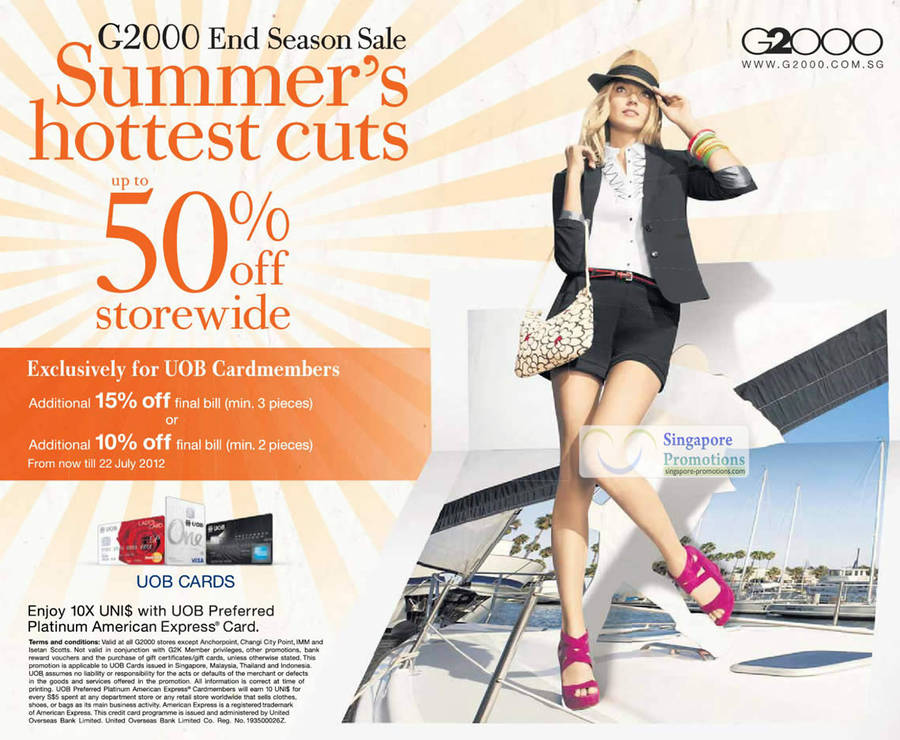 Summers Hottest Cuts Up To 50 Percent Off, UOB Cardmembers