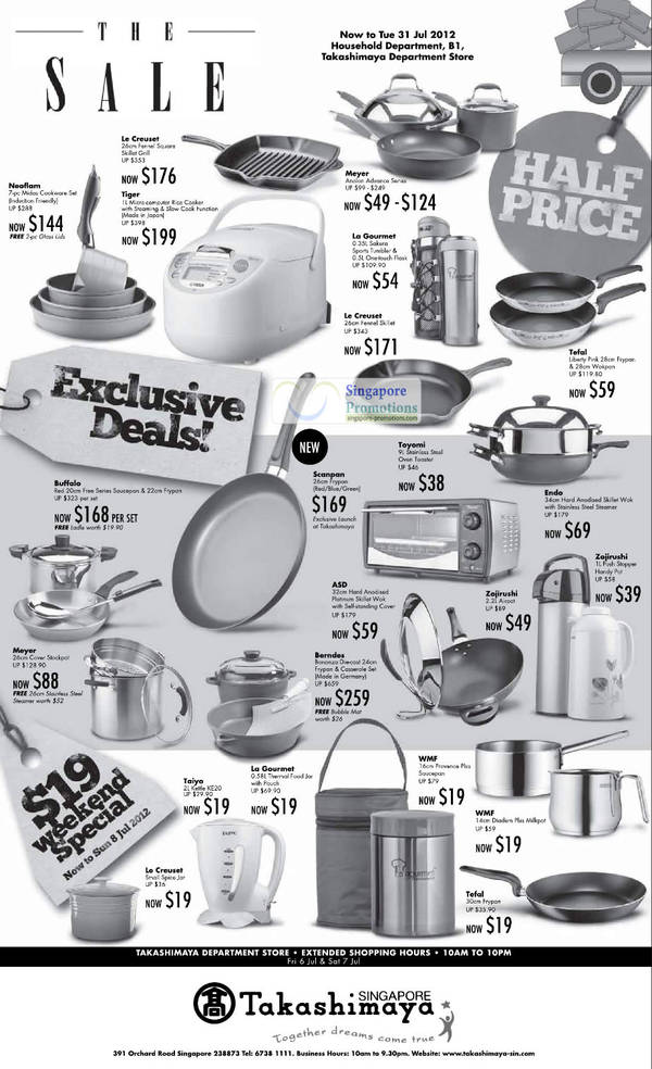 Featured image for Takashimaya Kitchenware Offers Up To 50% Off 6 – 31 Jul 2012