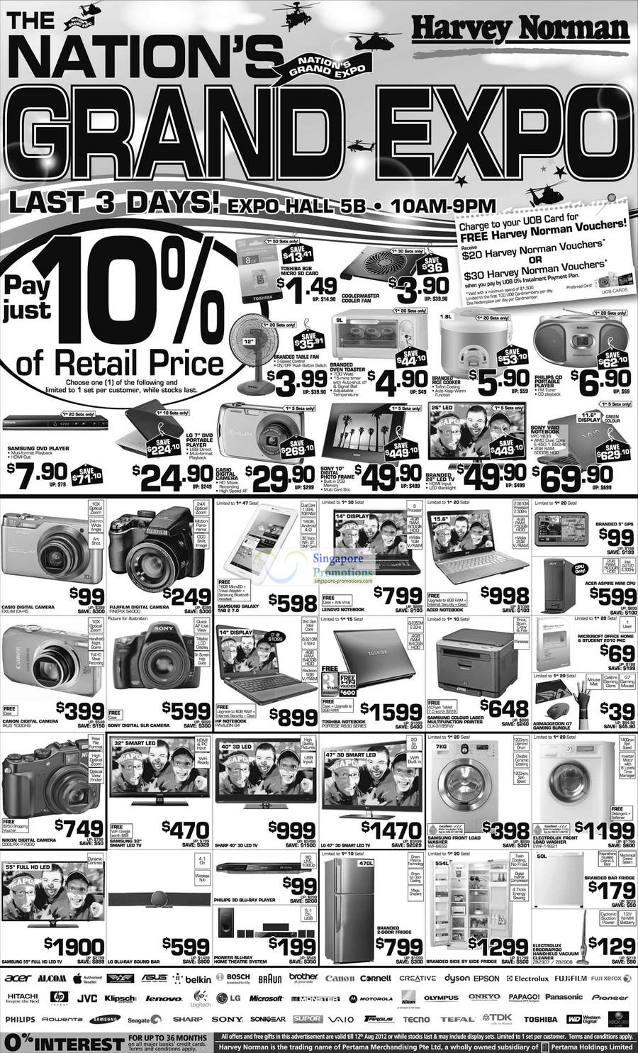 10 Aug Kitchenware, Digital Cameras, Notebooks, Washers, LED TVs, Fridge, Electrolux, Samsung, LG, Pioneer, Philips, Sony, Canon, Toshiba, Samsung, Acer, Lenovo