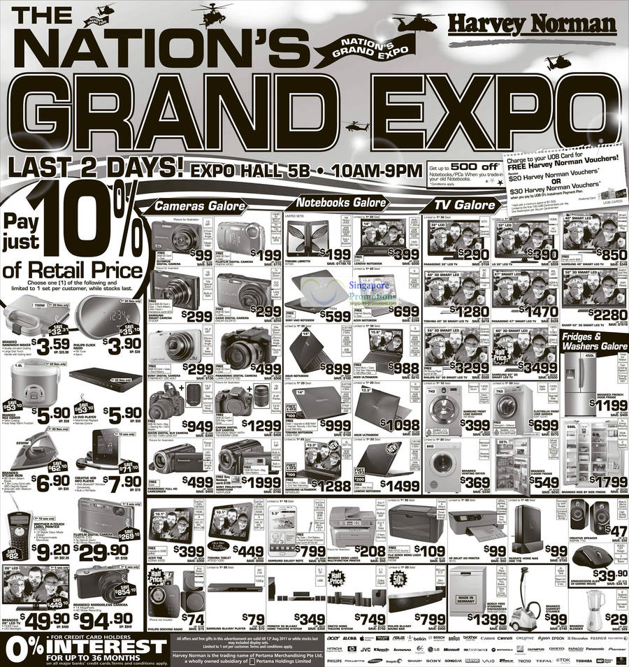 11 Aug Cameras Galore, Notebooks, TVs, Printers, Kitchenware, Garment Steamer, Rice Cooker