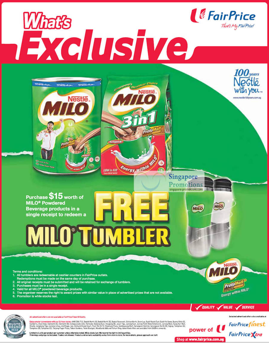 17 Aug Free Milo Tumbler