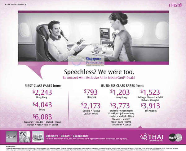 Featured image for (EXPIRED) Thai Airways Exclusive MasterCard & CIMB Air Fare Offers 8 Aug – 27 Sep 2012