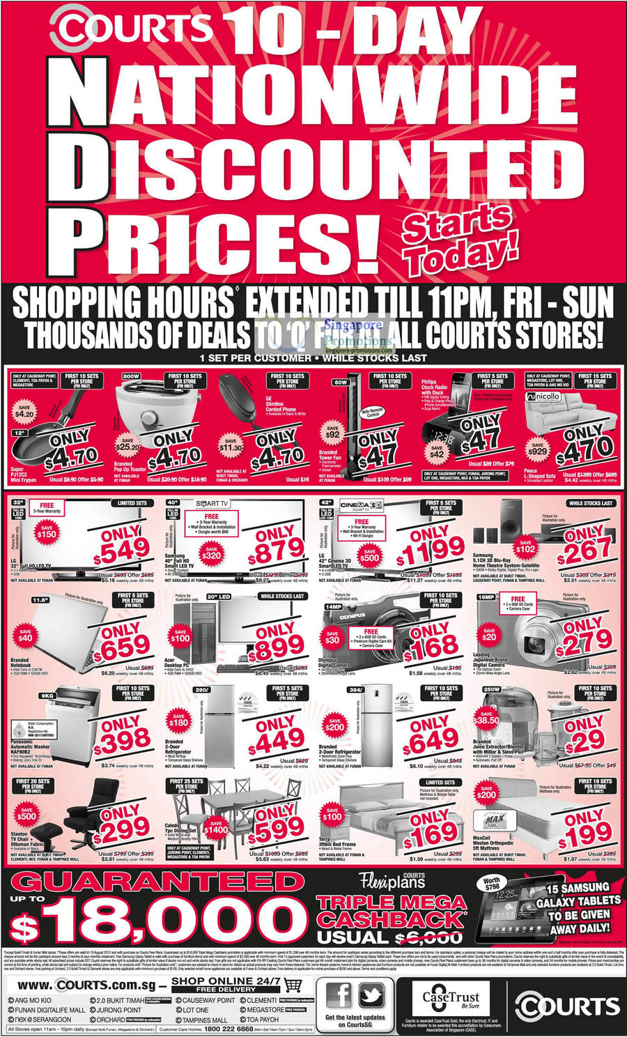 3 Aug Nationwide Sale, Shopping Hours Extended, Digital Cameras, Fridge, TV