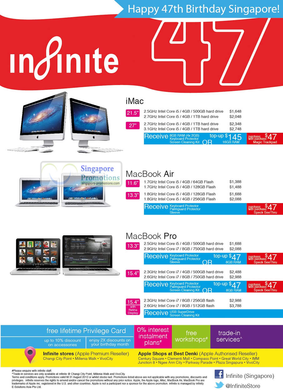 Featured image for Infinite Singapore '47' Off Apple Products & Accessories Promotion Offers 7 - 19 Aug 2012