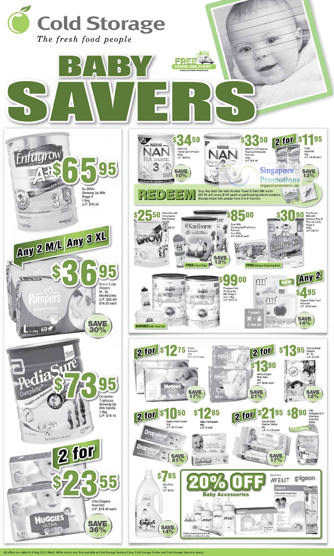 Featured image for Cold Storage Baby Savers & Wine Promotion Offers 3 - 8 Aug 2012