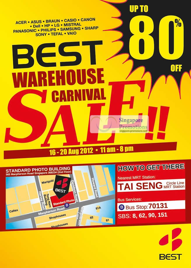 Featured image for Best Denki Warehouse Carnival Sale Up To 80% Off 16 - 20 Aug 2012