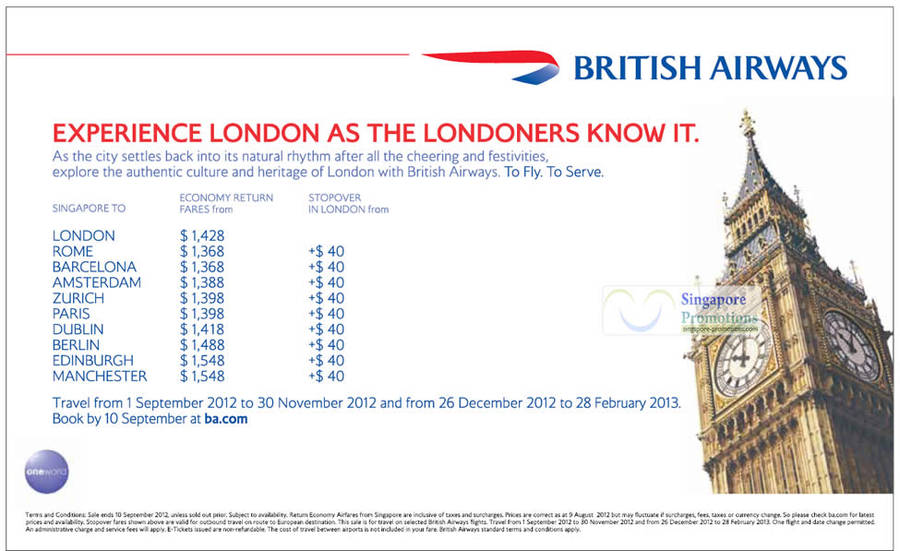 British Airways 17 Aug 2012