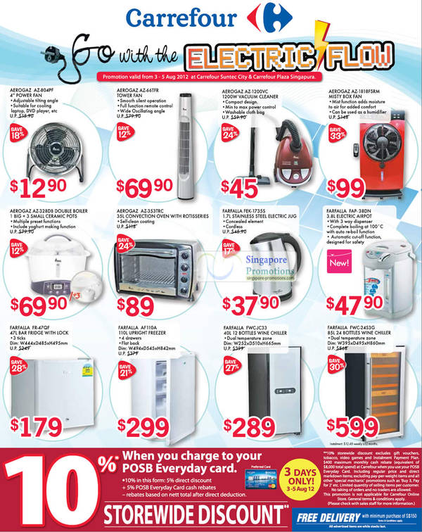 Featured image for (EXPIRED) Carrefour Home Appliances Offers @ Suntec City & Plaza Singapura 3 – 5 Aug 2012