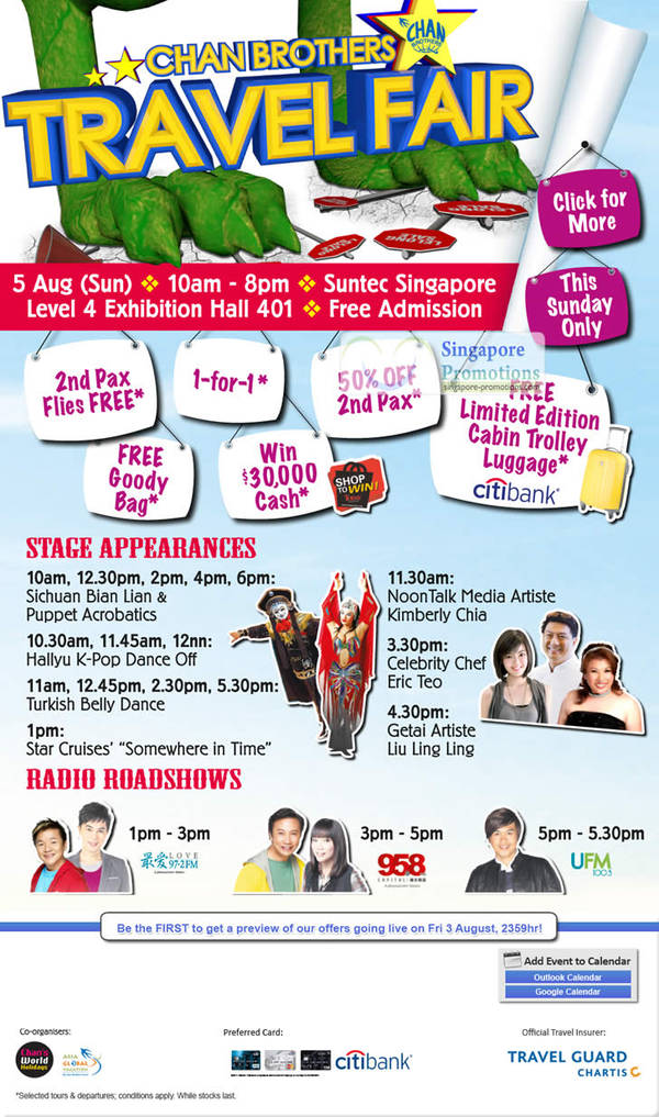 Featured image for (EXPIRED) Chan Brothers Travel Fair 2012 Promotions @ Suntec 5 Aug 2012