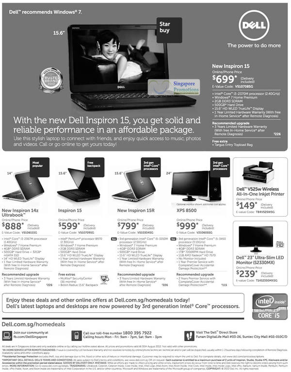 Featured image for (EXPIRED) Dell Notebooks, Monitors & Desktop PC Promotion Offers 21 – 30 Aug 2012