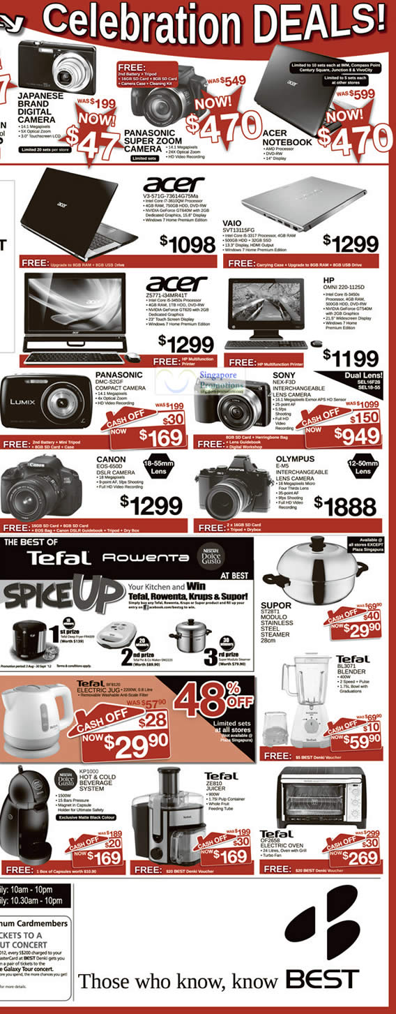 Featured image for (EXPIRED) Best Denki Panasonic & Other Electronics Promotion Offers 3 – 6 Aug 2012