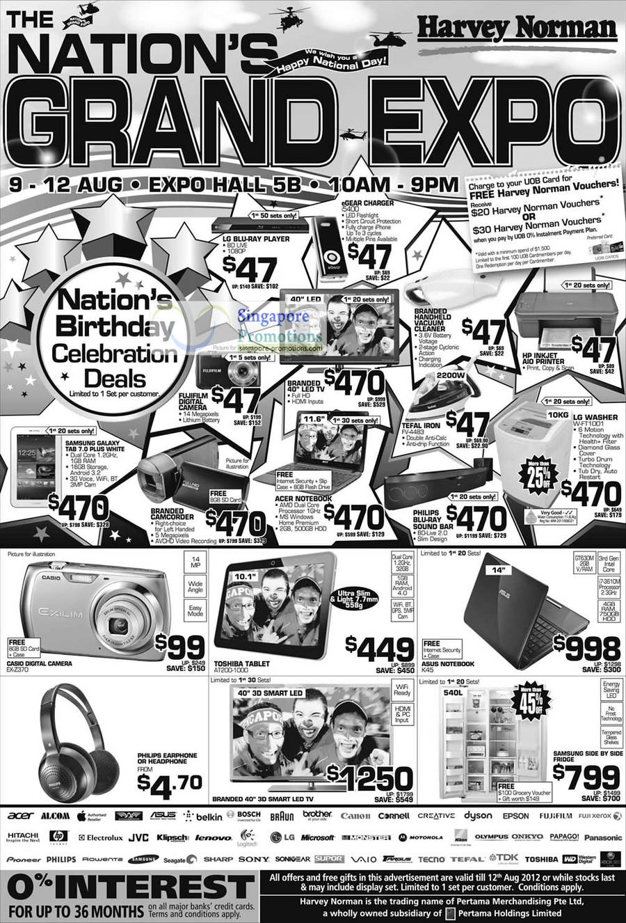 Digital Cameras, Notebooks, LED TVs, Fridges, Asus, Toshiba, Casio, Philips, Samsung, LG, Acer, Fujifilm, HP