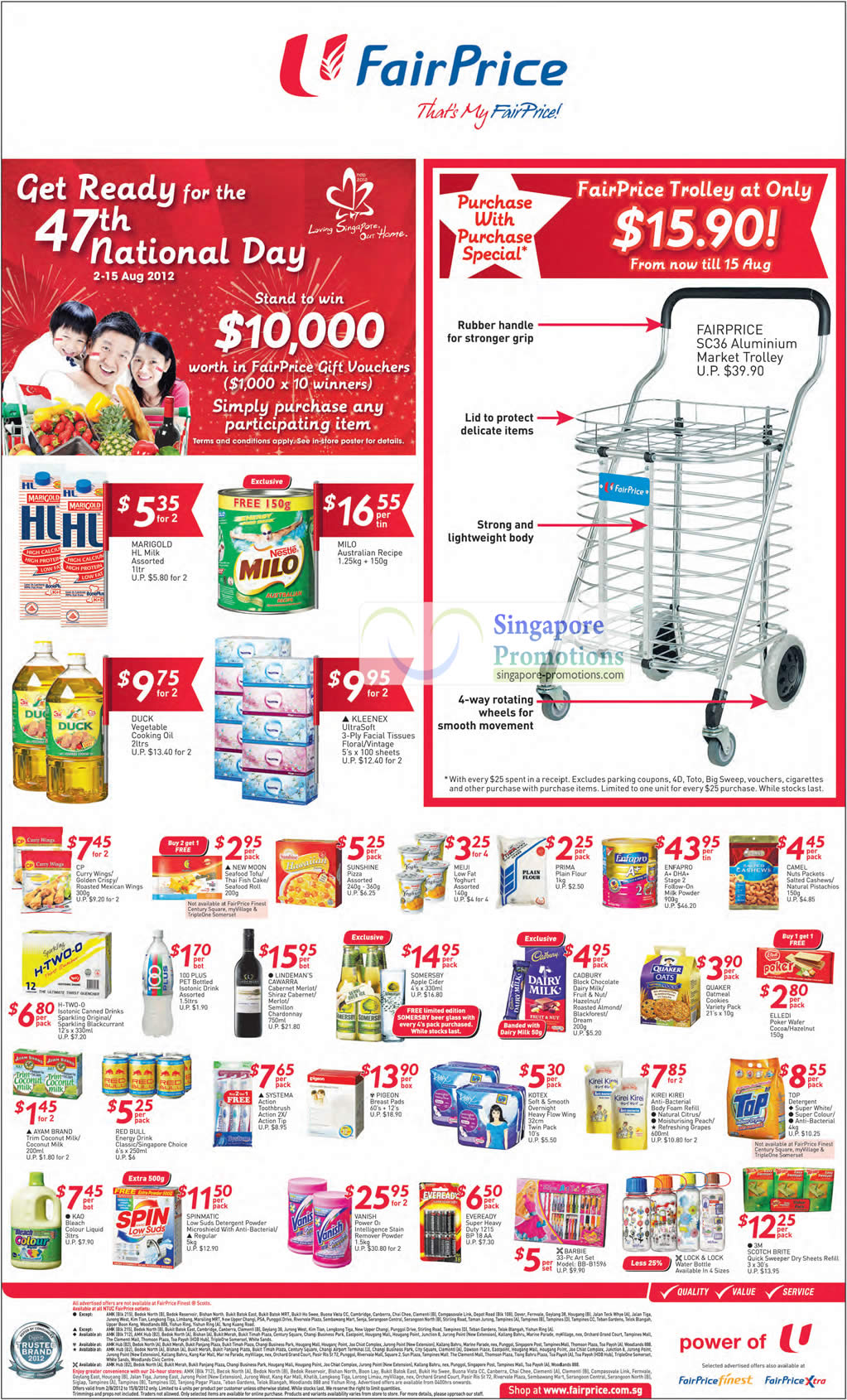 Featured image for NTUC Fairprice Electronics, Appliances & Kitchenware Offers 2 - 15 Aug 2012